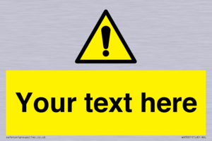 WV3001: Custom warning safety sign