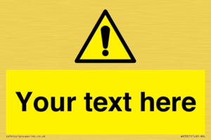 WV3001: Custom warning safety sign