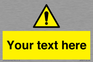 WV3001: Custom warning safety sign