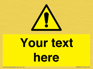 WV3001: Custom warning safety sign