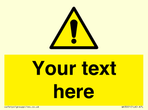 WV3001: Custom warning safety sign