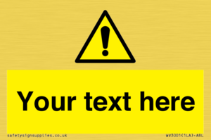 WV3001: Custom warning safety sign