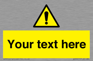 WV3001: Custom warning safety sign