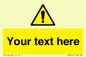 WV3001: Custom warning safety sign