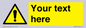 WV3001: Custom warning safety sign