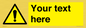 WV3001: Custom warning safety sign