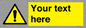WV3001: Custom warning safety sign
