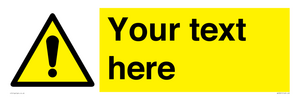 WV3001: Custom warning safety sign