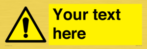 WV3001: Custom warning safety sign