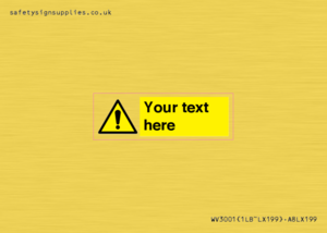 WV3001: Custom warning safety sign