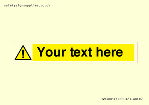 WV3001: Custom warning safety sign