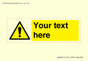 WV3001: Custom warning safety sign