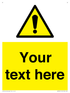 WV3001: Custom warning safety sign
