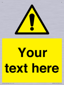 WV3001: Custom warning safety sign
