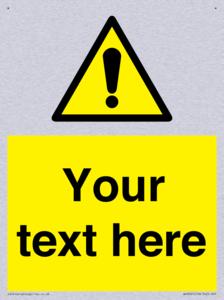 WV3001: Custom warning safety sign