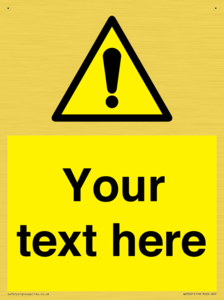 WV3001: Custom warning safety sign