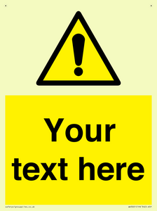 WV3001: Custom warning safety sign