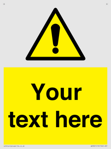 WV3001: Custom warning safety sign