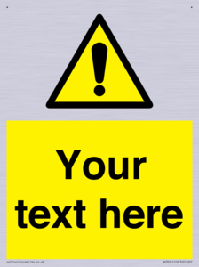 WV3001: Custom warning safety sign