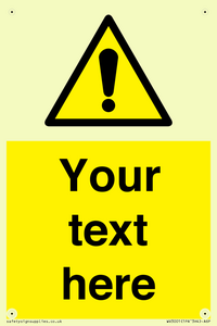 WV3001: Custom warning safety sign