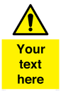 WV3001: Custom warning safety sign