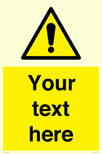WV3001: Custom warning safety sign