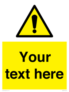 WV3001: Custom warning safety sign