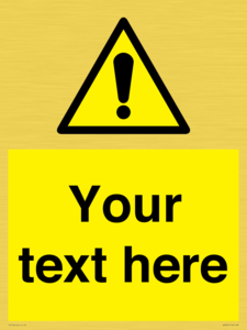 WV3001: Custom warning safety sign