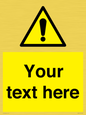 WV3001: Custom warning safety sign