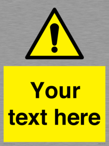 WV3001: Custom warning safety sign