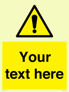 WV3001: Custom warning safety sign
