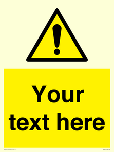 WV3001: Custom warning safety sign