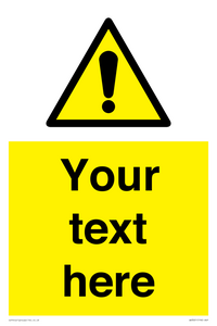 WV3001: Custom warning safety sign