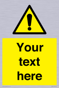 WV3001: Custom warning safety sign