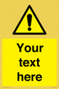 WV3001: Custom warning safety sign
