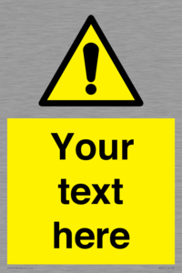 WV3001: Custom warning safety sign
