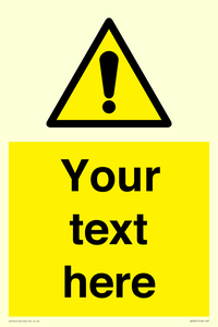 WV3001: Custom warning safety sign