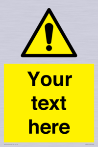 WV3001: Custom warning safety sign