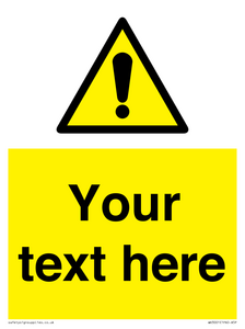 WV3001: Custom warning safety sign