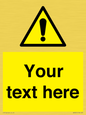 WV3001: Custom warning safety sign