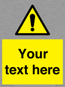 WV3001: Custom warning safety sign
