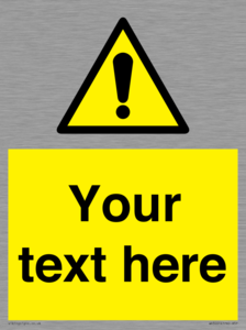 WV3001: Custom warning safety sign