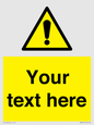 WV3001: Custom warning safety sign
