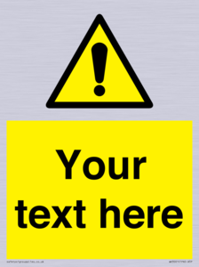 WV3001: Custom warning safety sign