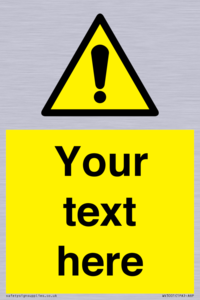 WV3001: Custom warning safety sign