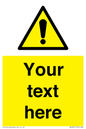 WV3001: Custom warning safety sign