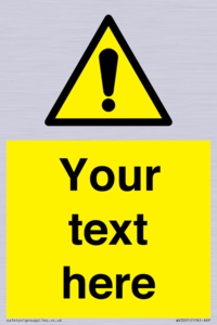 WV3001: Custom warning safety sign