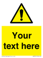 WV3001: Custom warning safety sign