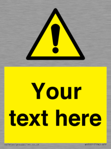 WV3001: Custom warning safety sign