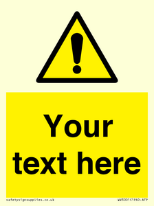 WV3001: Custom warning safety sign